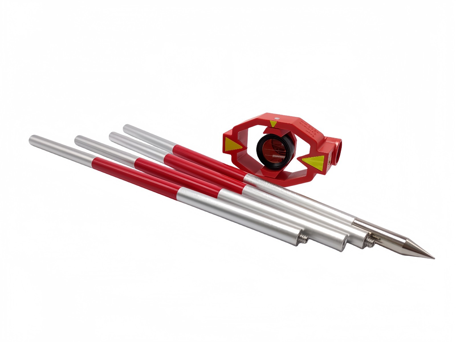 New Mini Prism Constant -30/0mm With 4 Poles For Total Stations Surveying