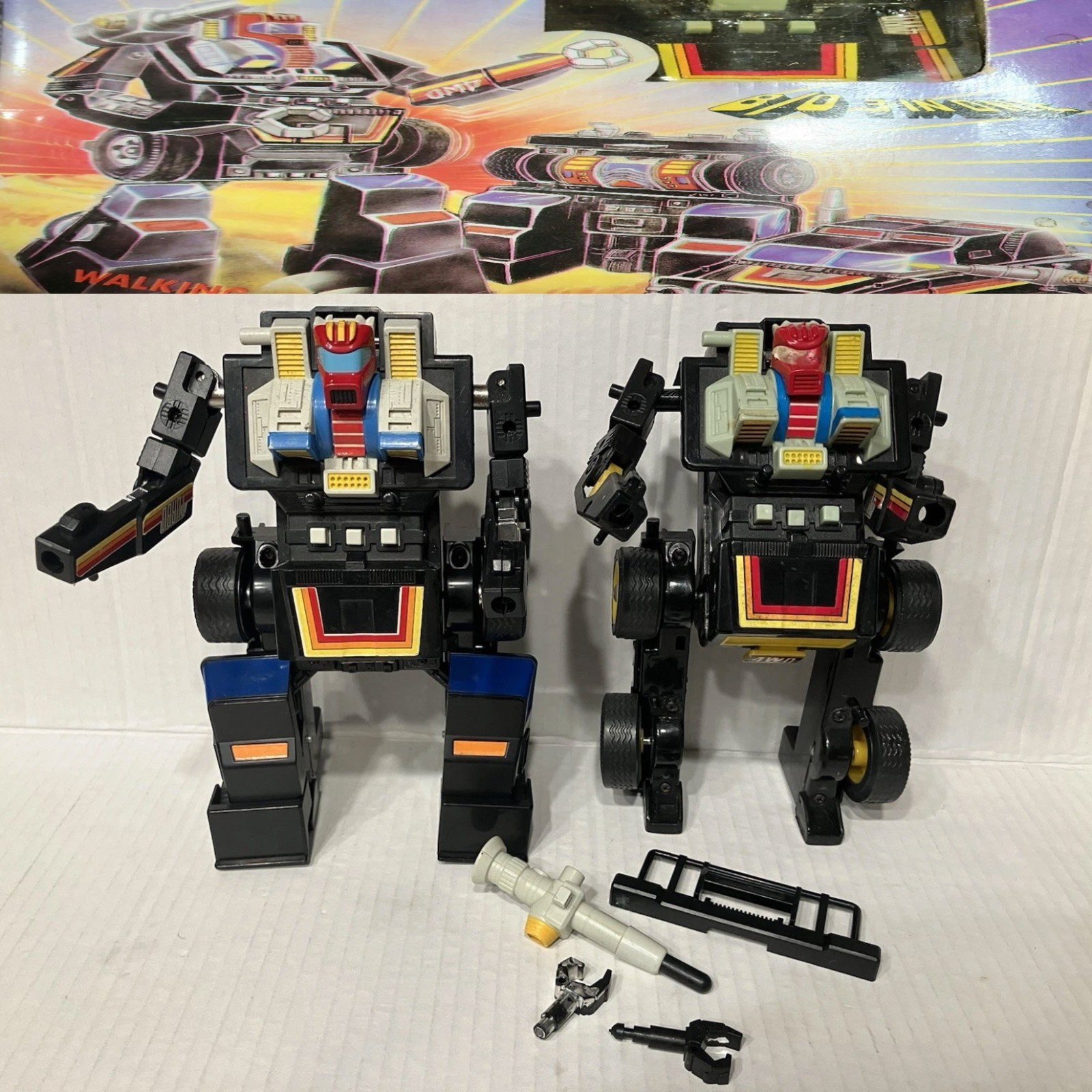 Robot-Car 1983 Yonezawa Daijim KO Robot Action Figure GE-2918 pair