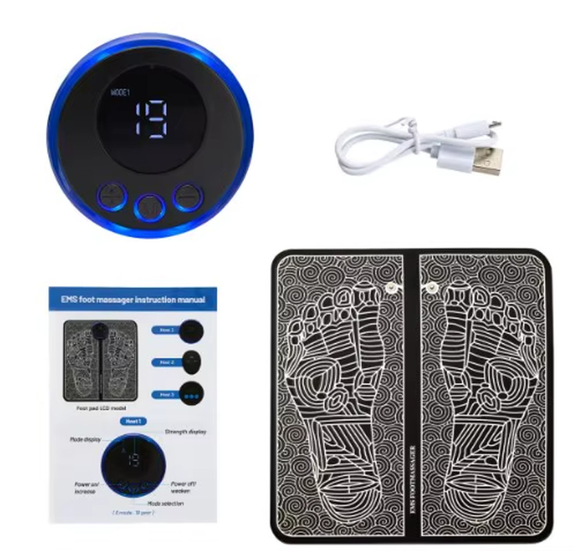 Electric Foot Massager Pad Electrostimulator Massage Mat EMS Muscle Massager Rel