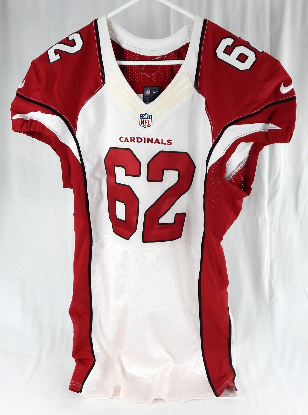 2016 Arizona Cardinals Clay DeBord #62 Game Issued White Jersey 48 664