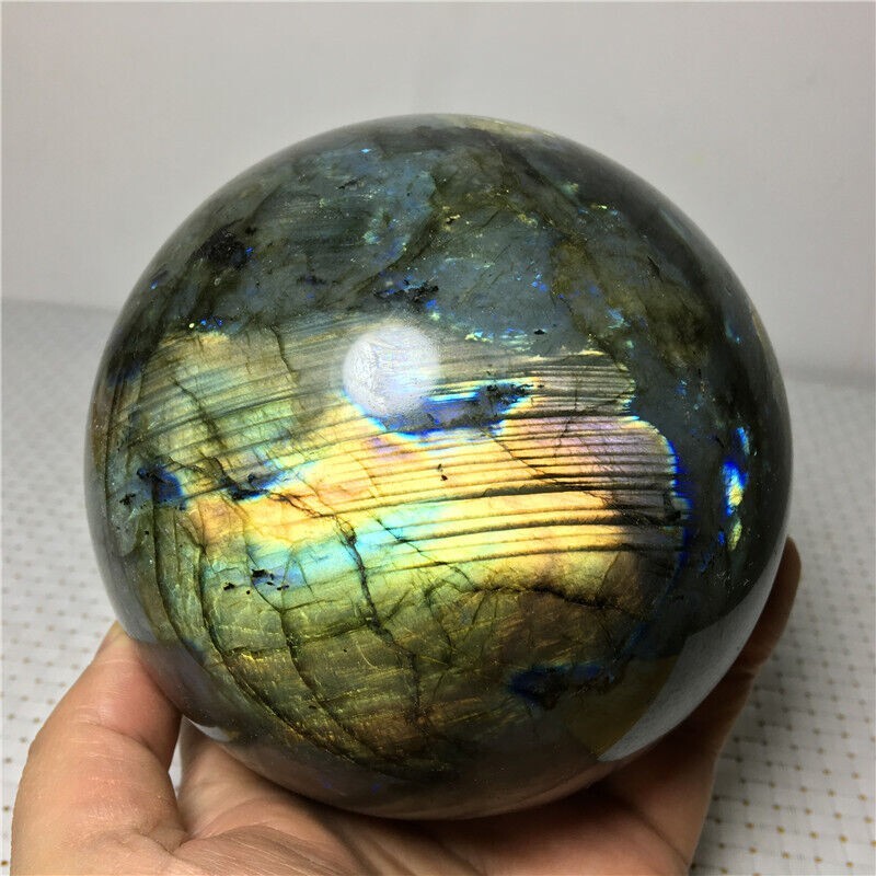 2460g Natural Labradorite Crystal Sphere Ball Madagascar #C529