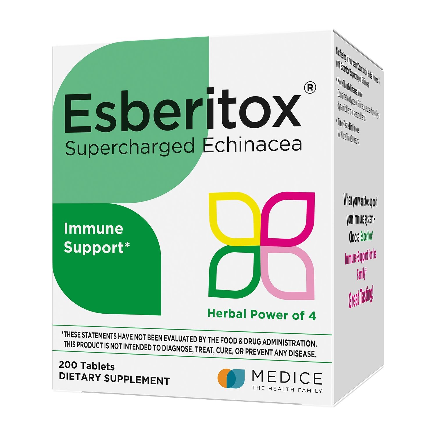 ESBERITOX Supercharged Echinacea – 200 Tablets – Immune 200 Count (Pack of 1) 