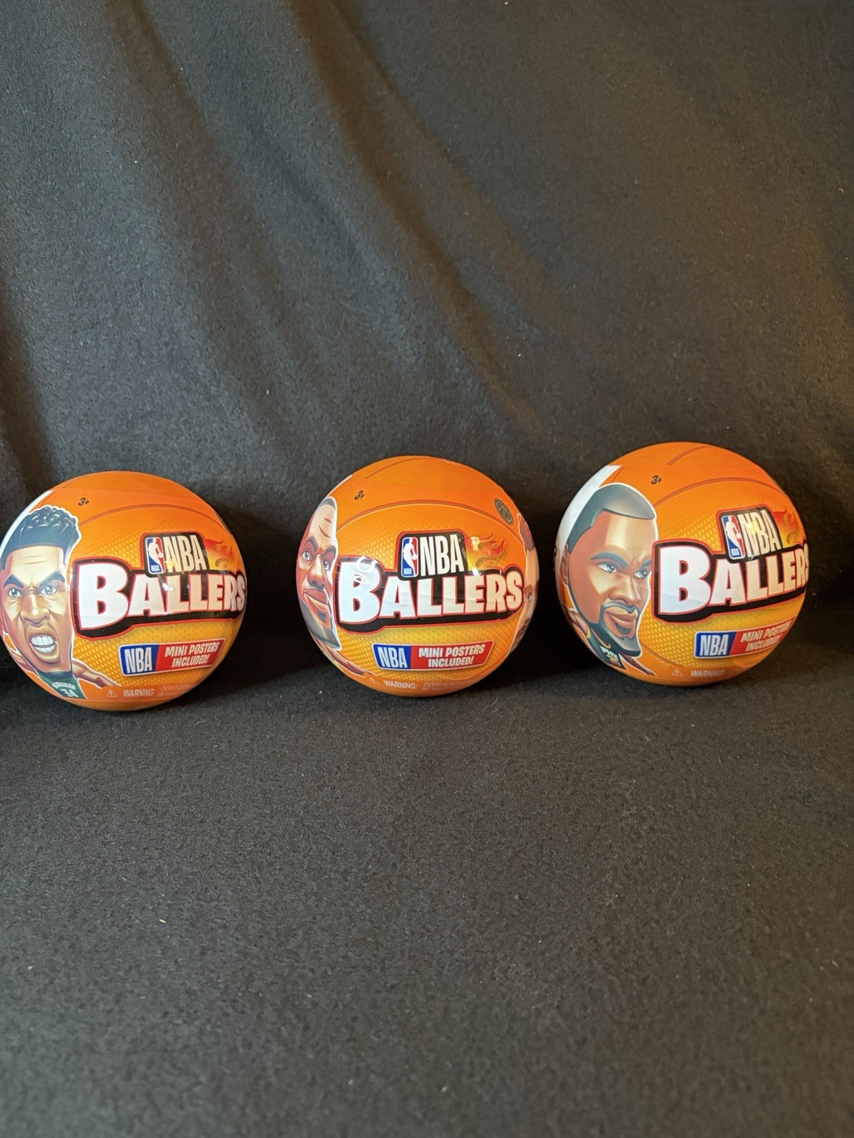 Zuru 5 Surprise NBA Ballers Art Toy Capsules w/ Mini Posters Lot of 3