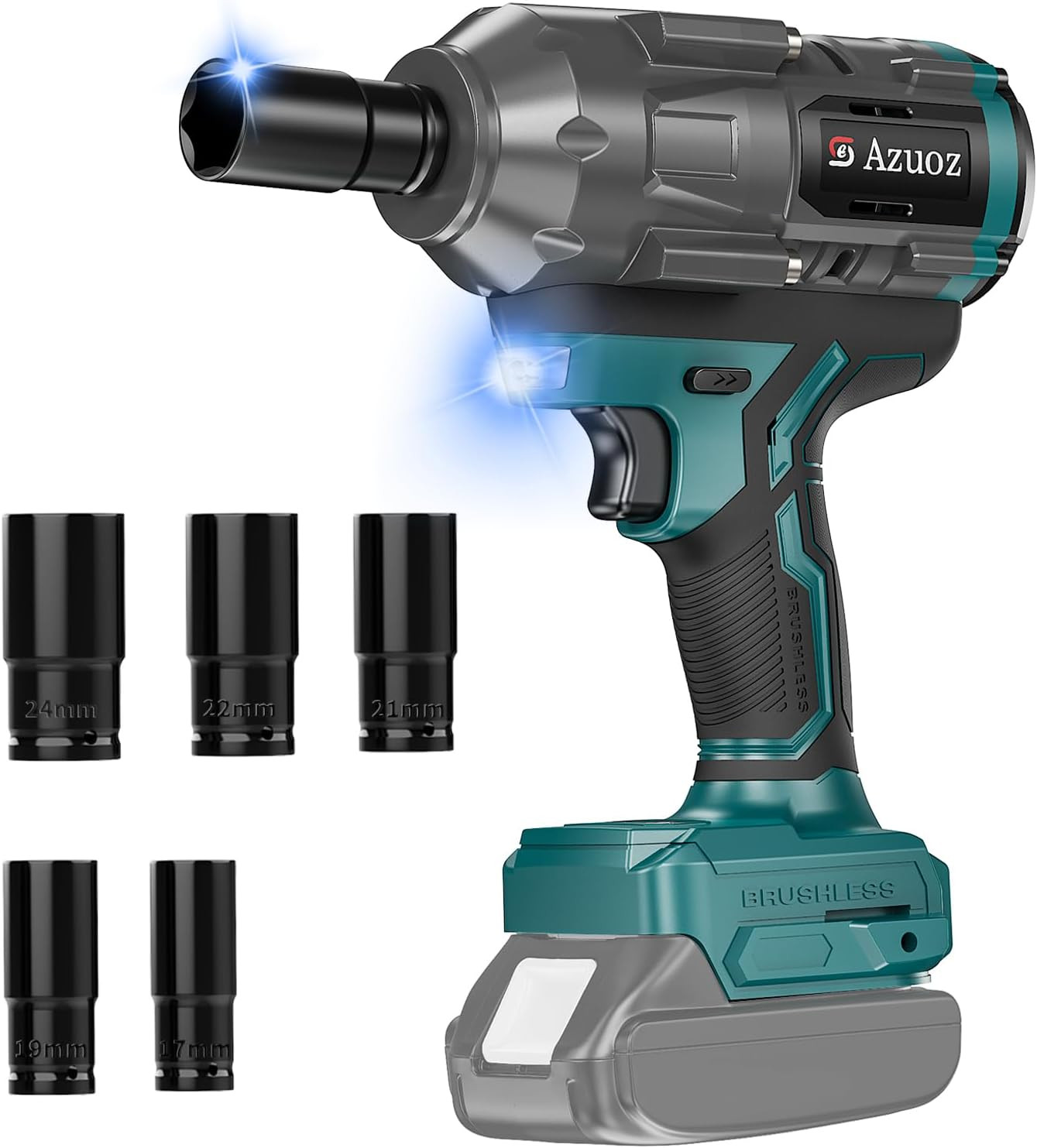 Cordless Impact Wrench 1/2 for Makita 18V Battery,1500Nm/1106Ft-Lbs Brushless Im
