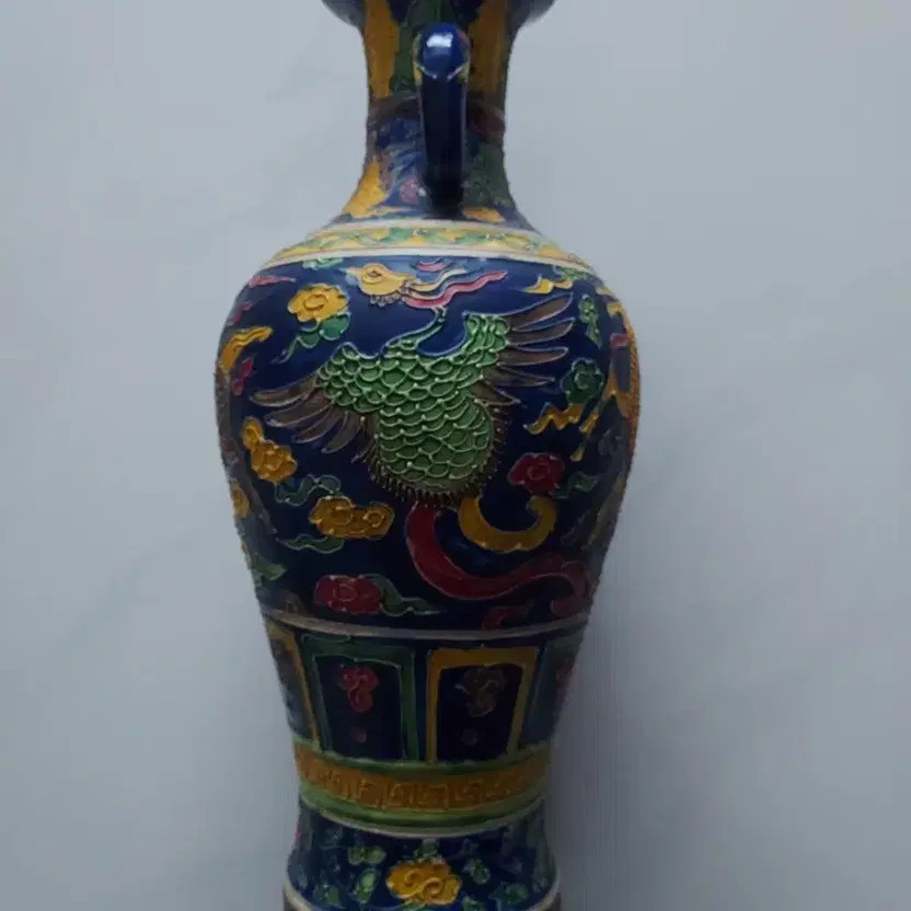 Antique Blue Porcelain Art Collectible - Intricate Vintage Decor