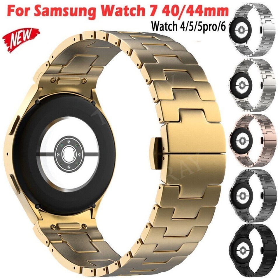 For Samsung Galaxy Watch 7 6 5 40 44 Classic 43 46mm Stainless Steel Band Strap