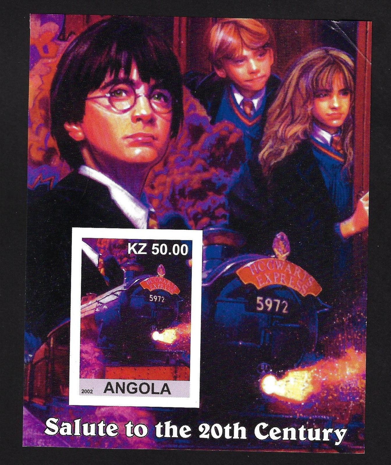 ANGOLA 2002 HARRY POTTER STAMP SHEET HOGWARTS EXPRESS MNH
