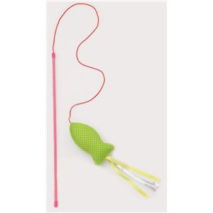 Bundle: Rakuraku Dental TOY Teaser Wand Fish (Cat Toy) x3