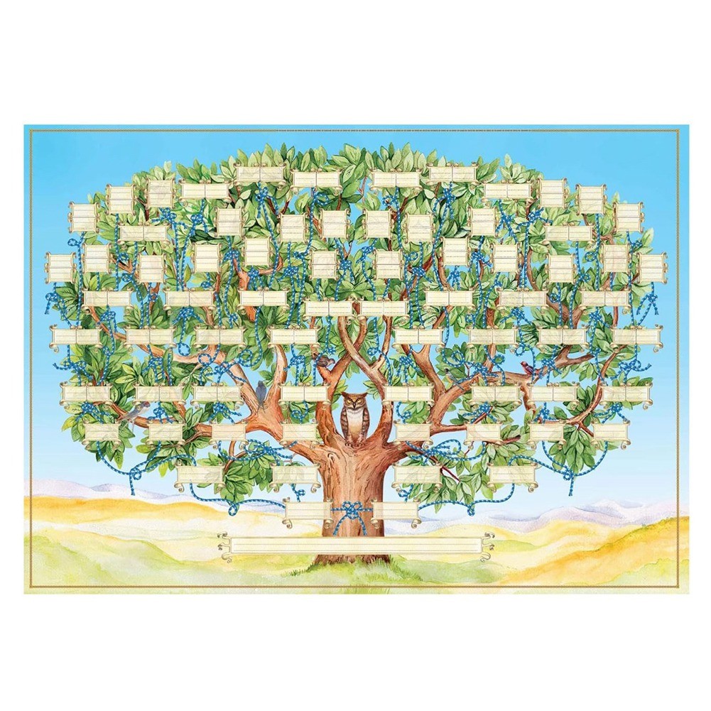 Family Tree Chart to Fill in - Blank Ancestry Chart 6-Generation Fillable6509