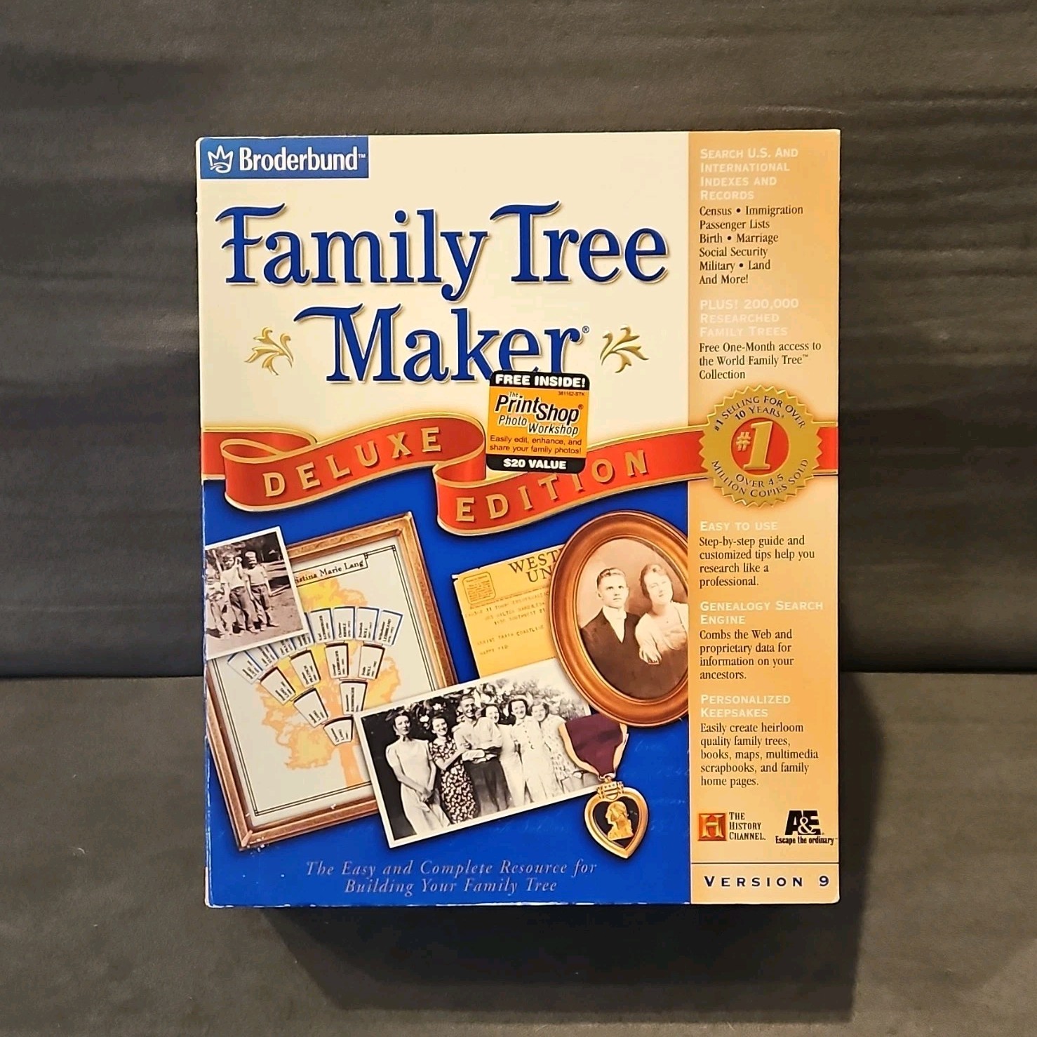 Broderbund Family Tree Maker Deluxe Edition Version 9 Genealogy Software