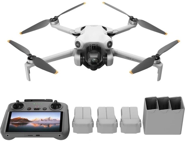 DJI Mini 4 Pro Drone FLY MORE COMBO PLUS Batteries w/ DJI RC 2 Screen Controller
