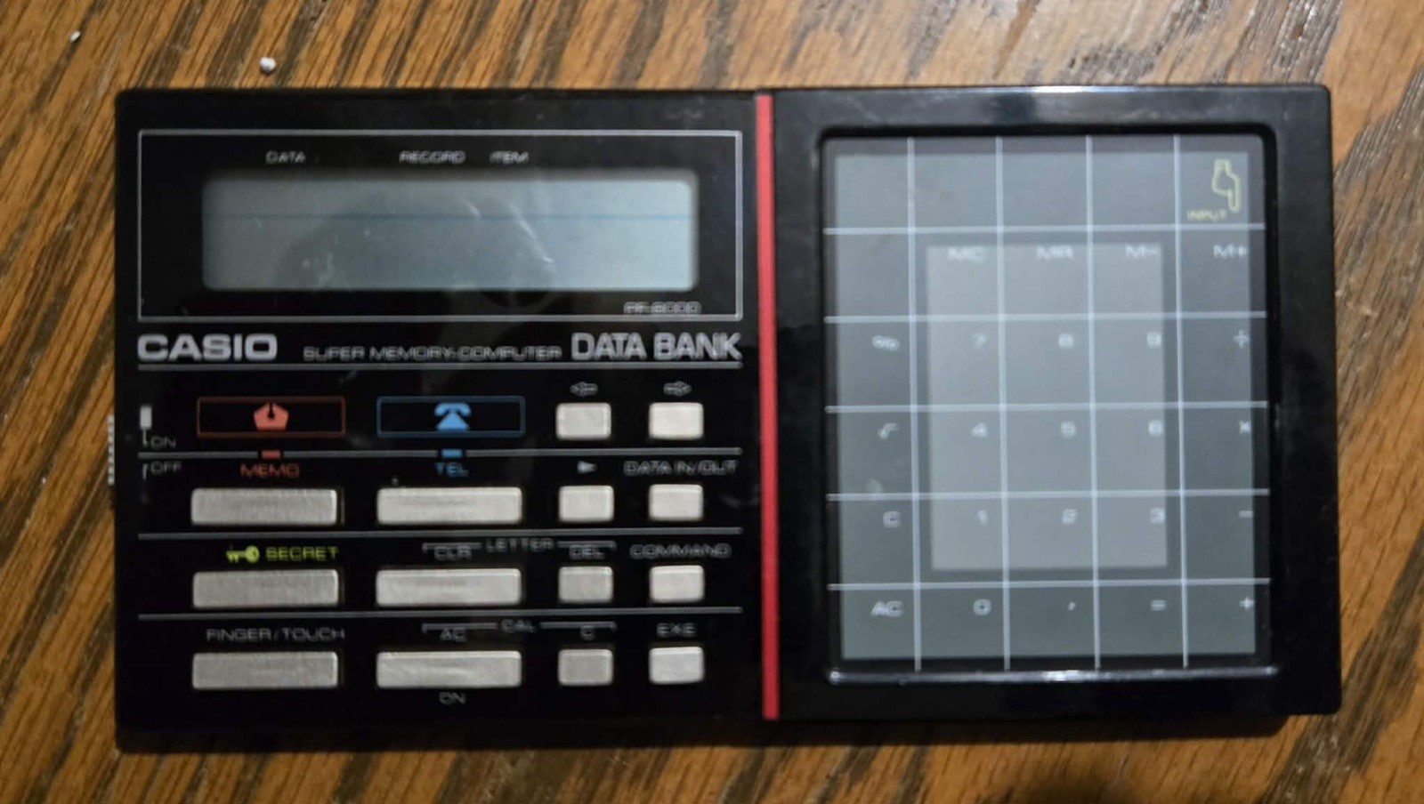 Vintage 1984 Casio Data Bank PF-8000 Personal Organizer- PDA, Pocket, Parts Only