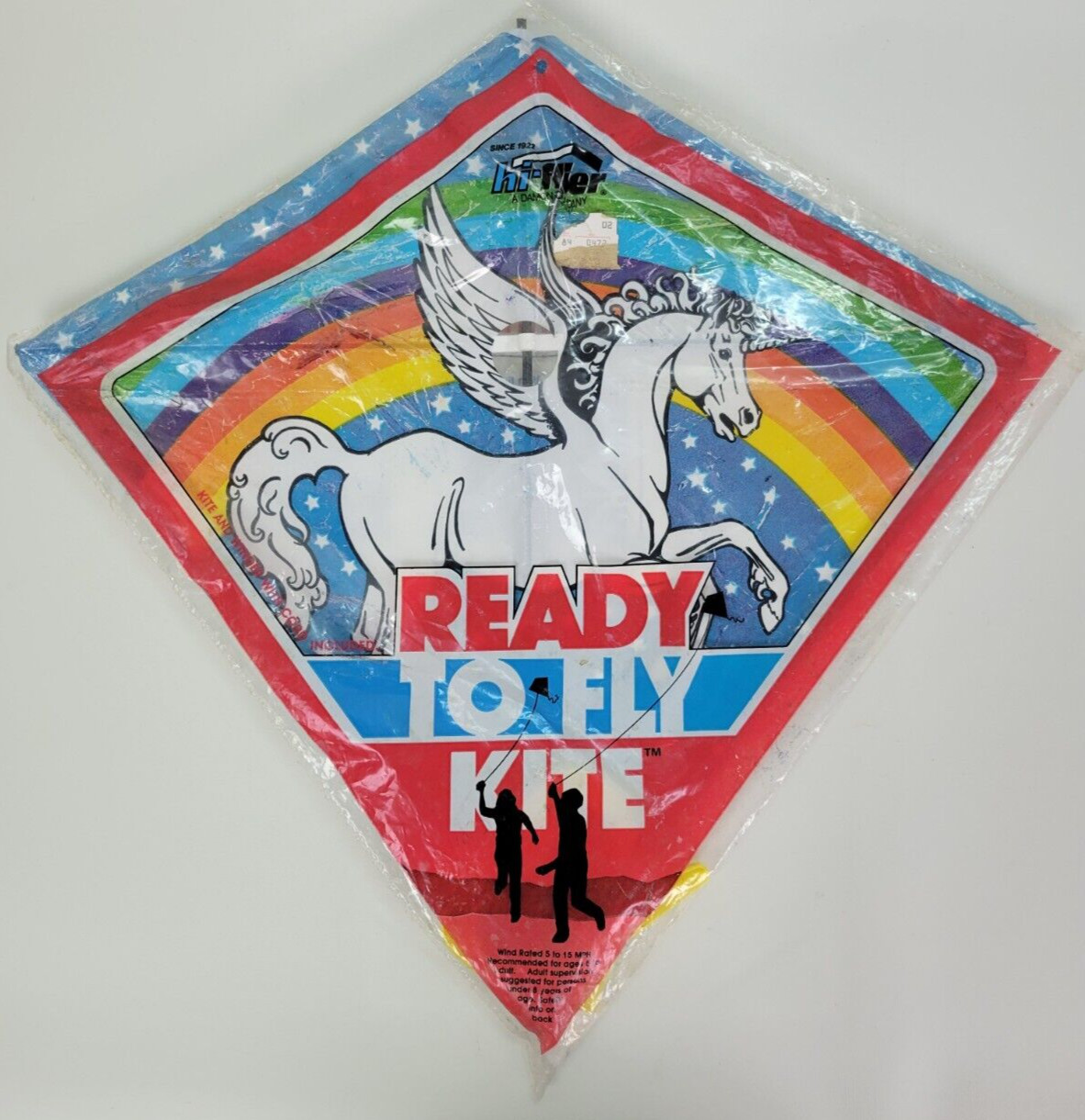 Vtg NIP 1980s Hi-Flier Ready to Fly Kite Rainbow Unicorn 1987