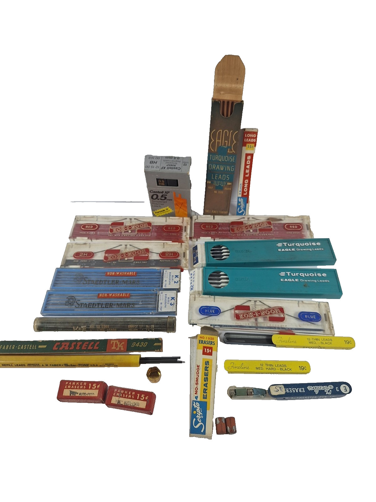 Vintage Drafting Supply Lot – Eagle, Koh-I-Noor, Faber-Castell, Staedtler, K&E