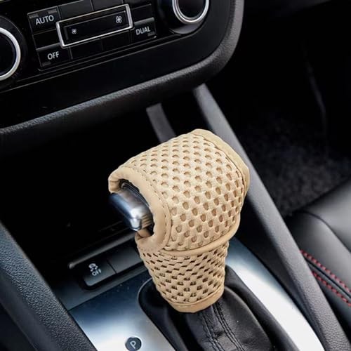 Car Gear Shift Knob Cover, Automotive Automatic/Manual Stick Gear Shifter Beige