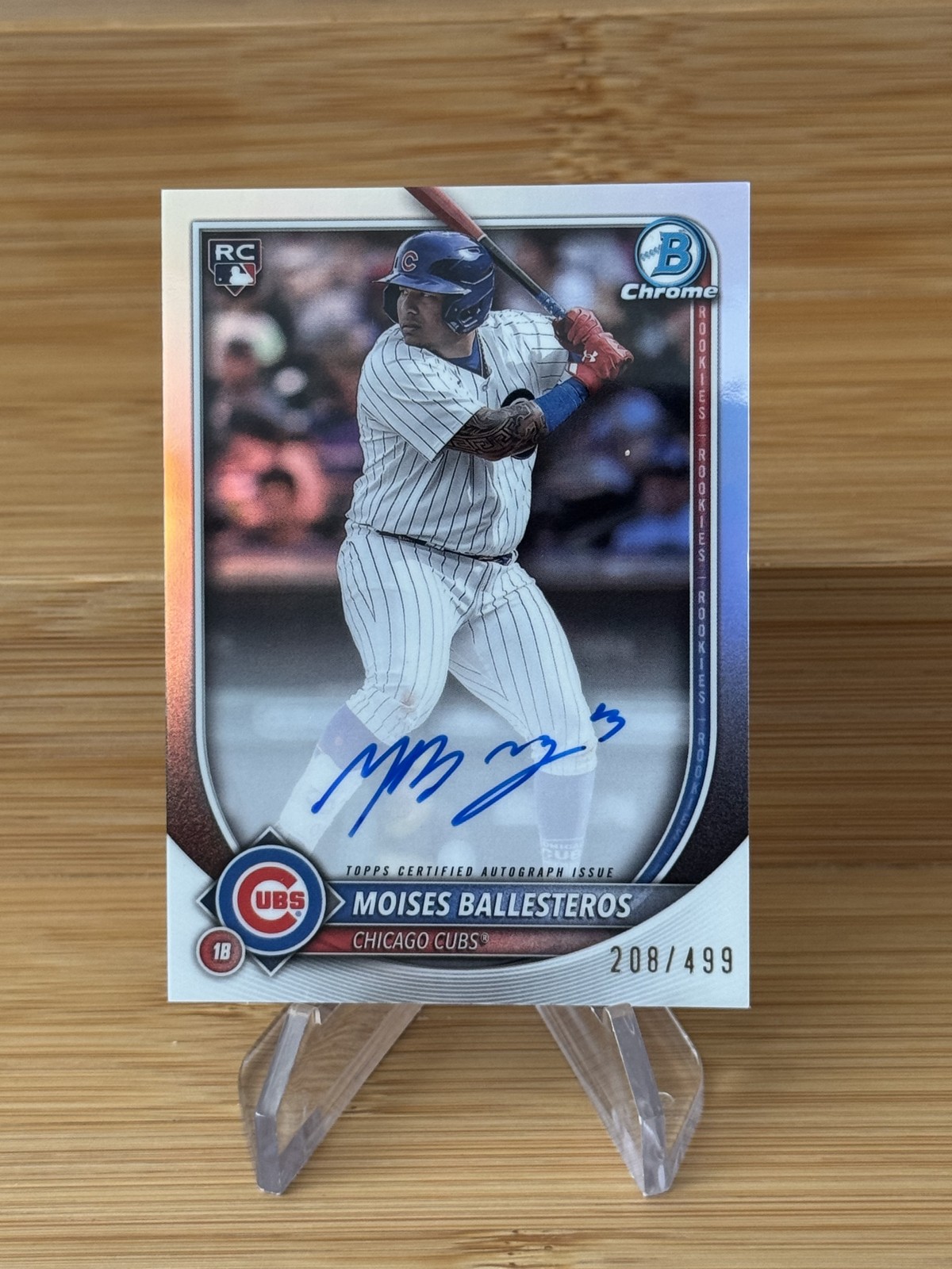 2025 Bowman Chrome Rookie Autographs Moises Ballesteros Chicago Cubs /499