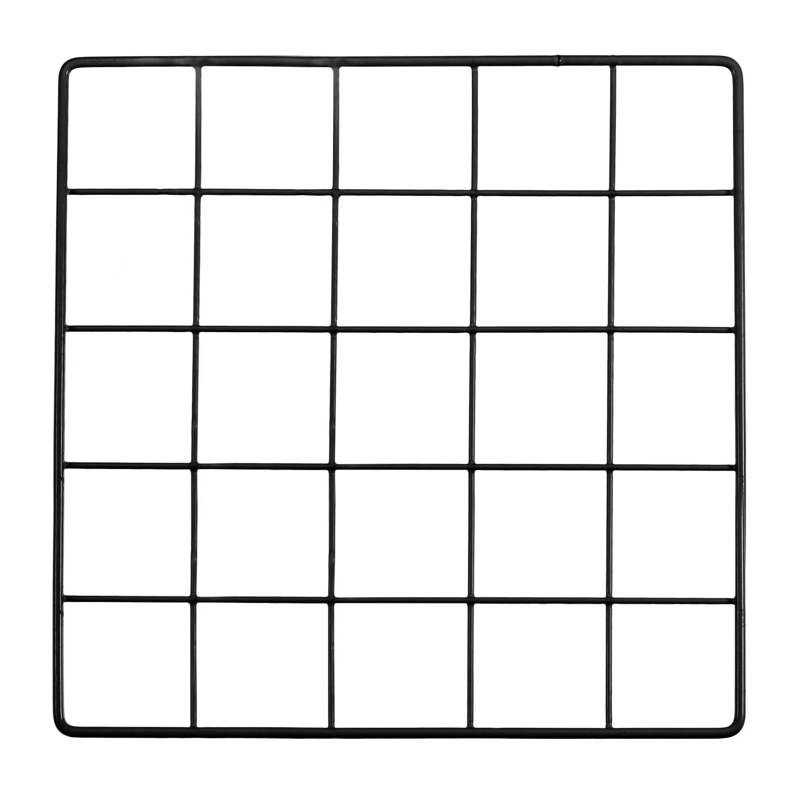 10x10" Wire Grid Panel, 1 Pcs Iron Decorative Wall Grid, Black