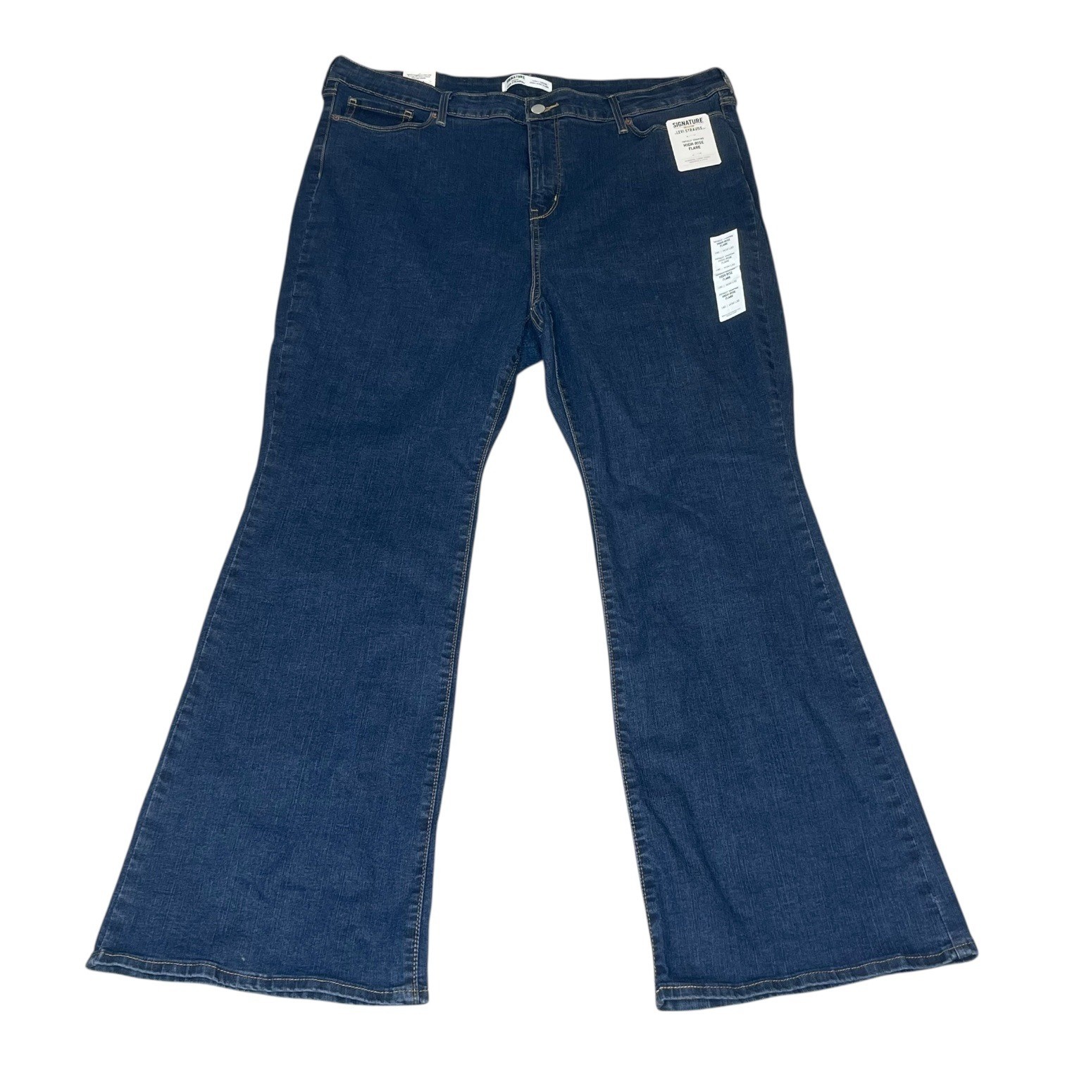 NWT Signature Levi Strauss Women Totally Shaping High Rise Flare Jeans 18S 34 30