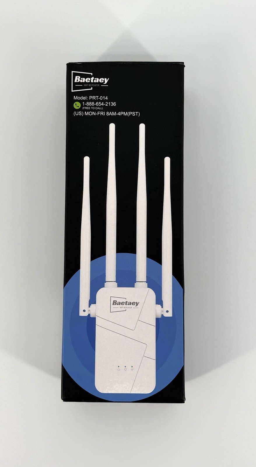 300Mbps WiFi Range Extender Booster Repeater 4 Antenna 2.4GHz RJ45 Baetaey