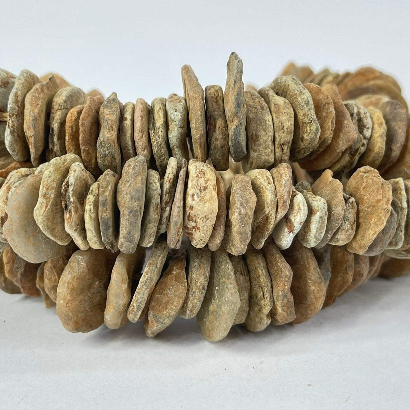 Stone Disc Beads Mali 32 Inch
