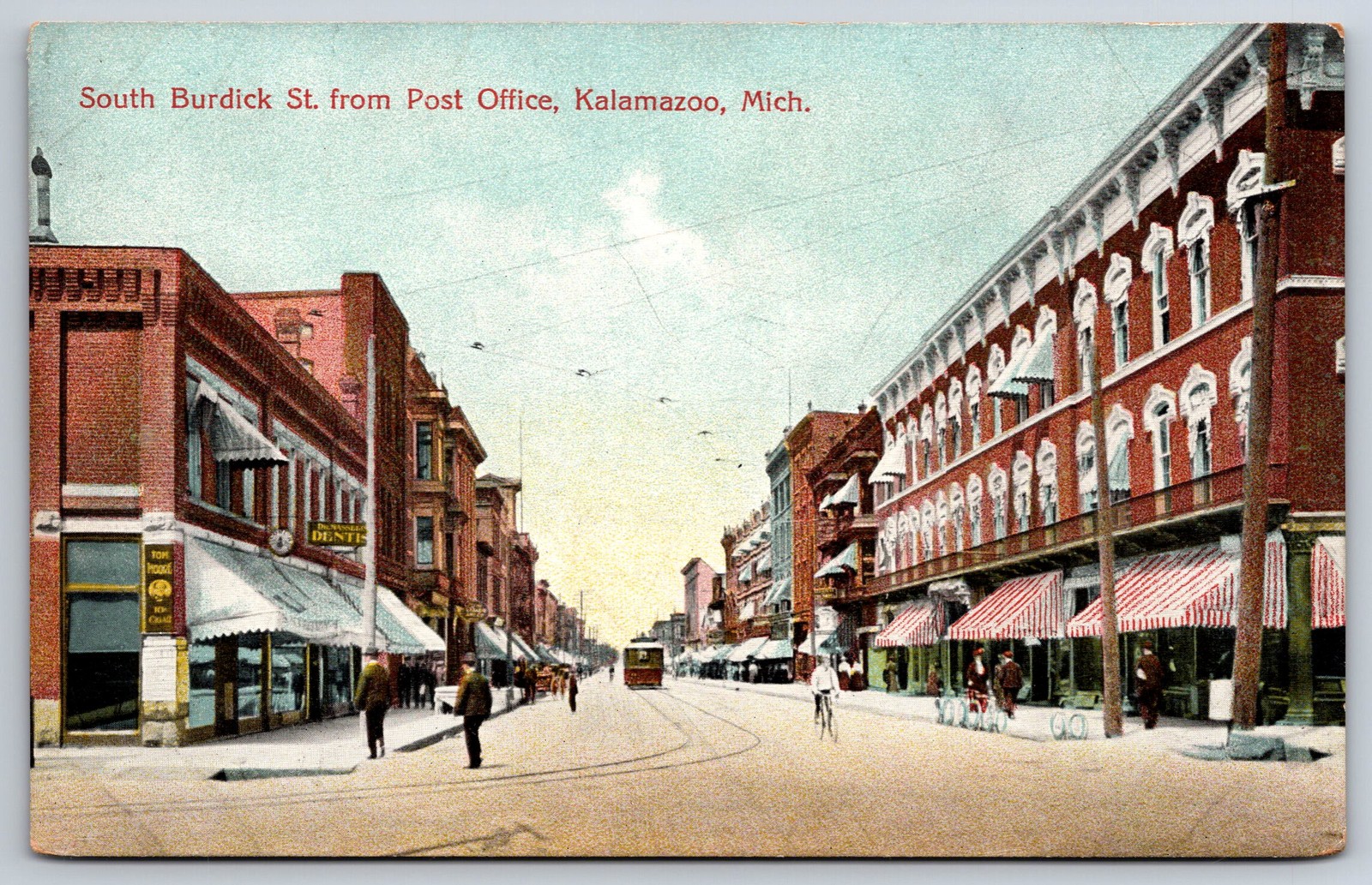Kalamazoo, MI Postcard - South Burdick Street, Kalamazoo