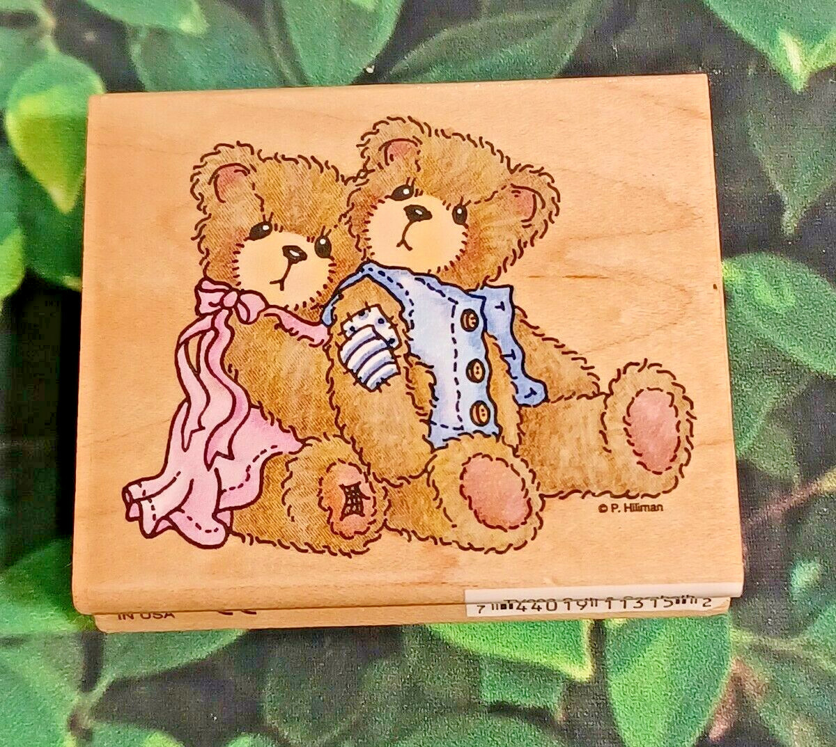 Cherished Teddies Rubber Stamp Seth & Sarabeth TV003 P Hillman VTG 1998
