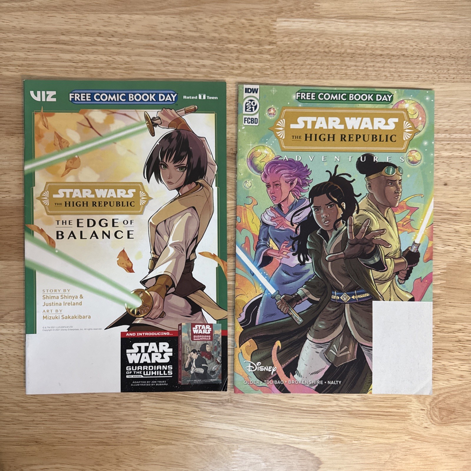 Star Wars HIGH REPUBLIC Edge of Balance and Adventures FCBD VIZ/IDW Disney 2021 