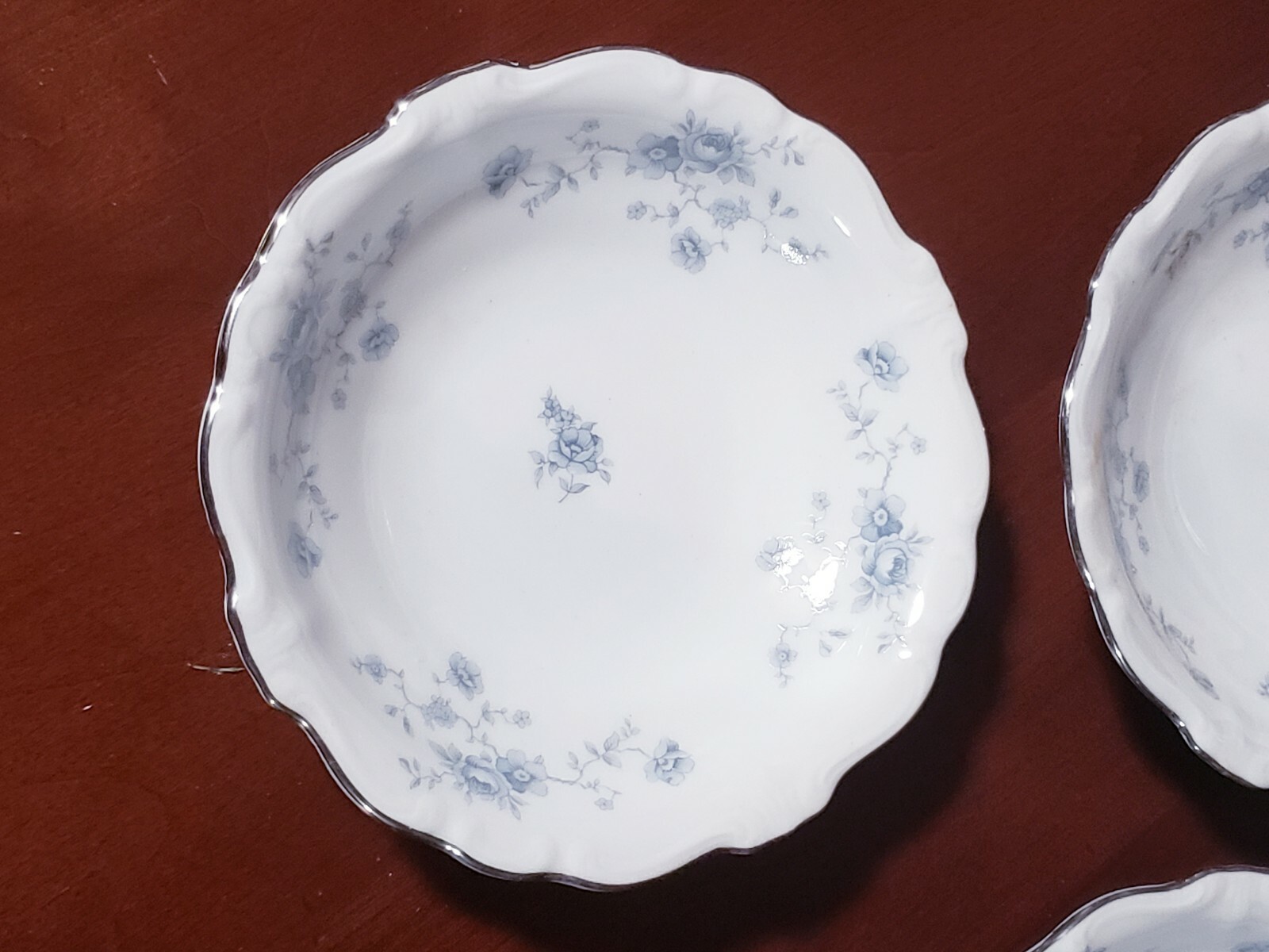 7 Johann Haviland BLUE GARLAND 5" Berry Bowls Fruit Sauce Bavaria Germany