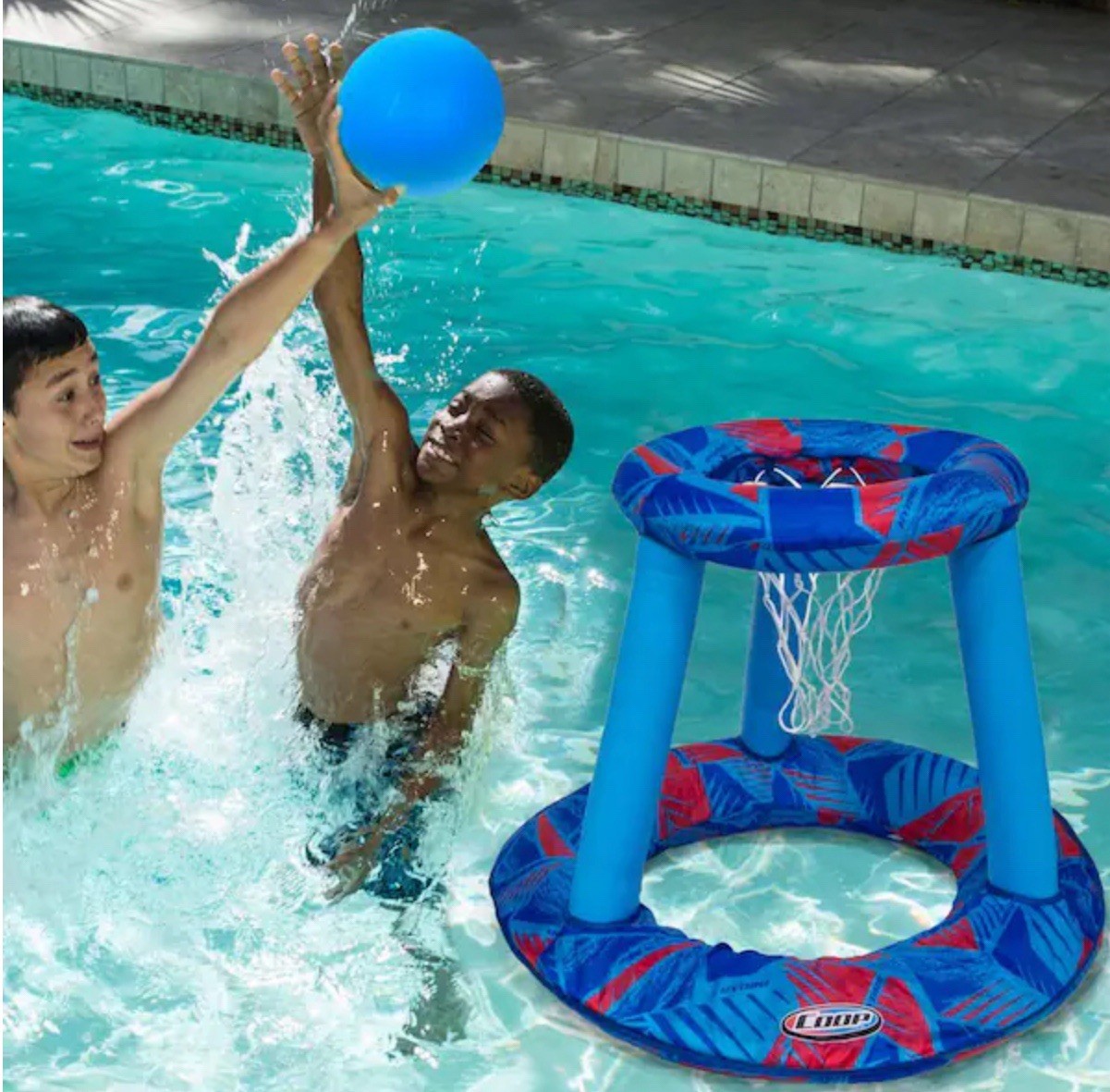 Coop Hydro Spring Hoops Pool Basketball Game Floating Hoop Water Toy Kids