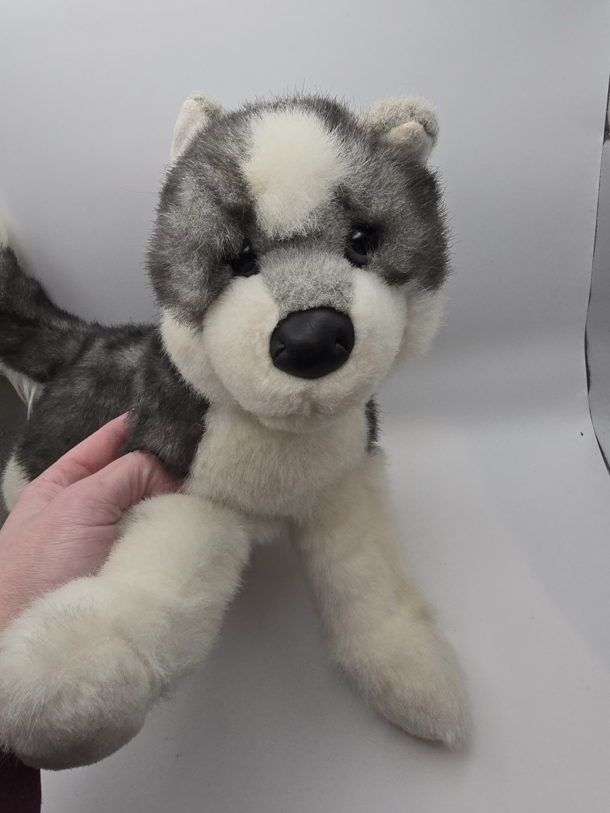 Sasha 16" Siberian Husky Douglas Plush Stuffed Animal Dog Cuddle Gray White Wolf