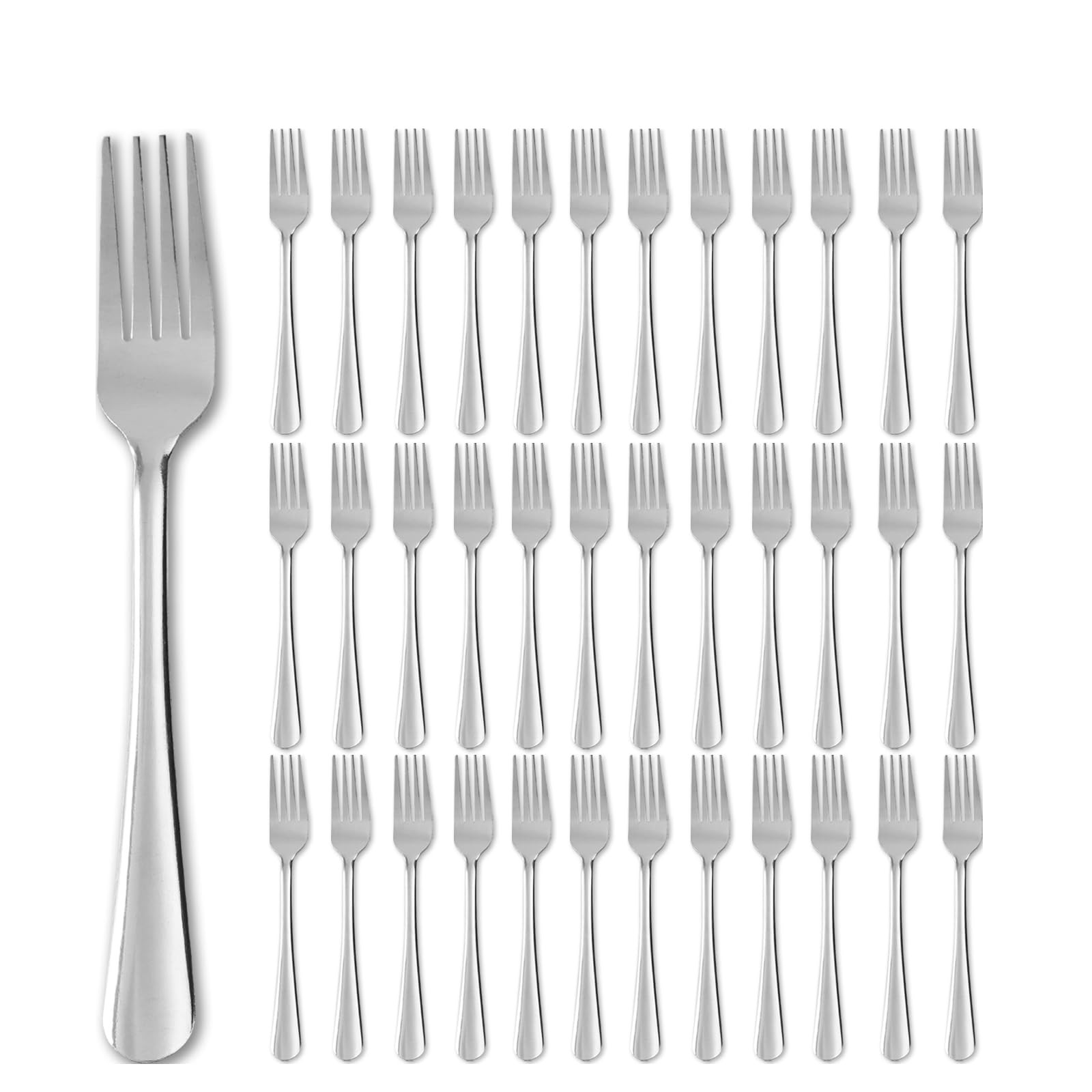 Hansmart 36 PCS Dinner Fork Set - Windsor 36-piece Forks, Silver 