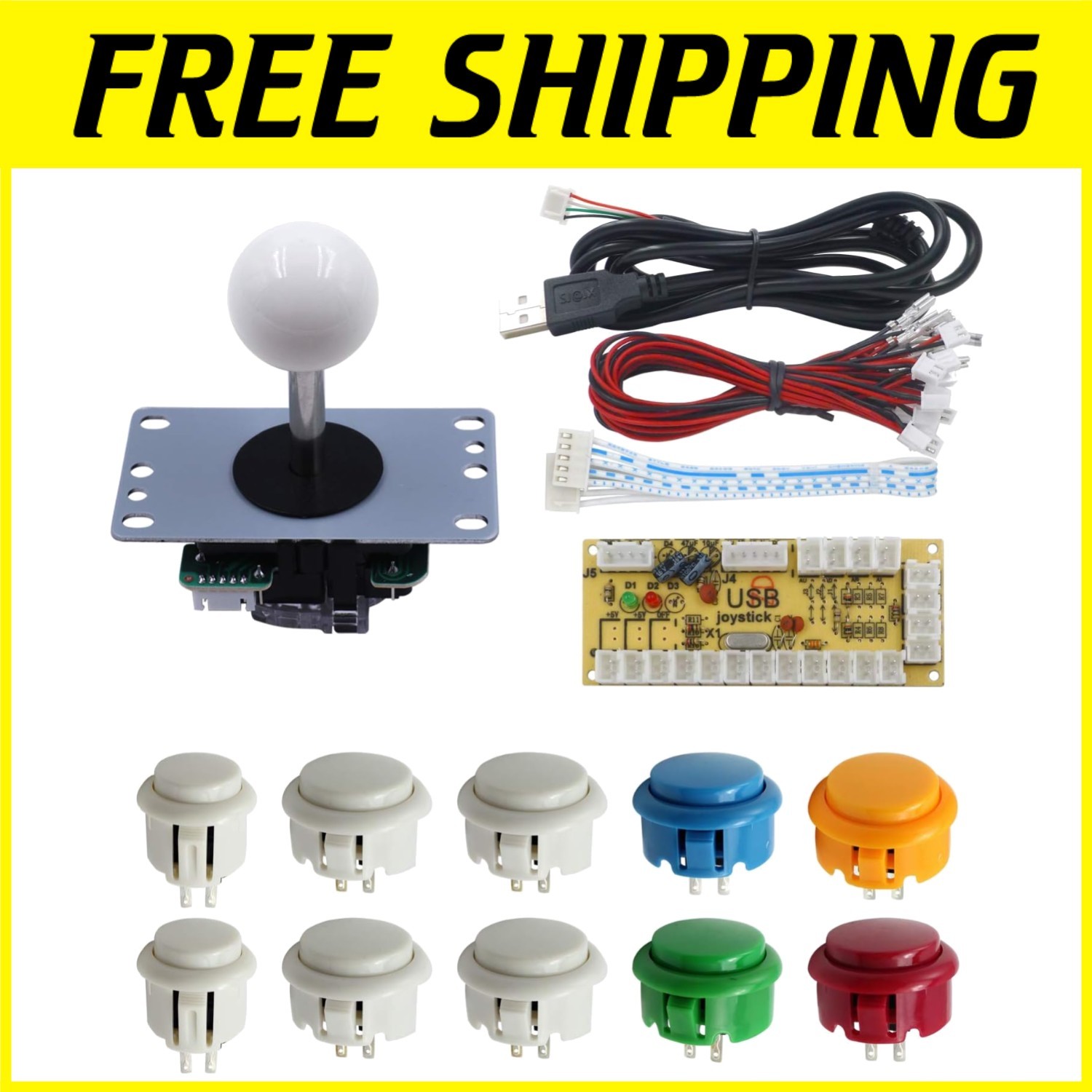 Classic Arcade Button Microswitch Joystick Kit