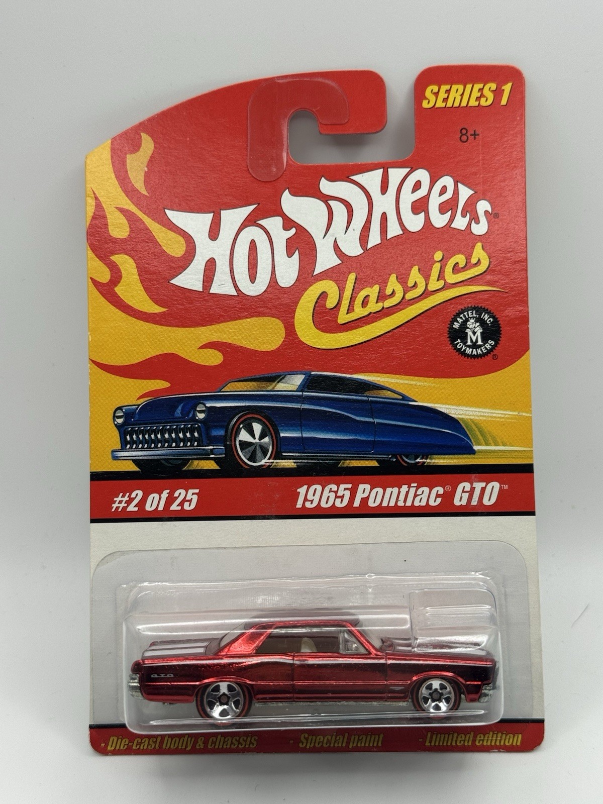Hot Wheels Classics 1965 Pontiac GTO #2 of 25 (Red) - 1:64 Diecast Car