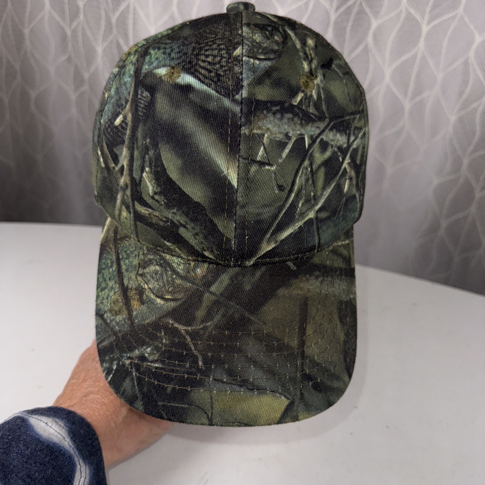 Fishouflage Under Water Scenes Brushed Cotton Hat Cap Denim Greens Fish HookLoop