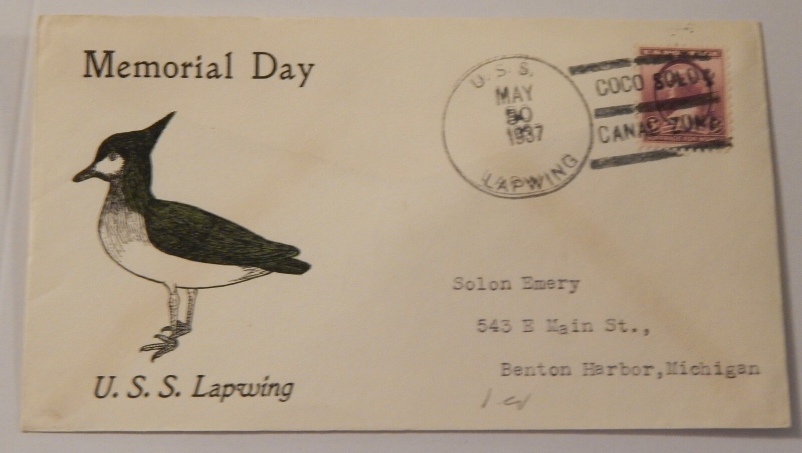 USS Lapwing (AVP 1) Memorial Day May 30 1937 Coco Solo Canal Zone