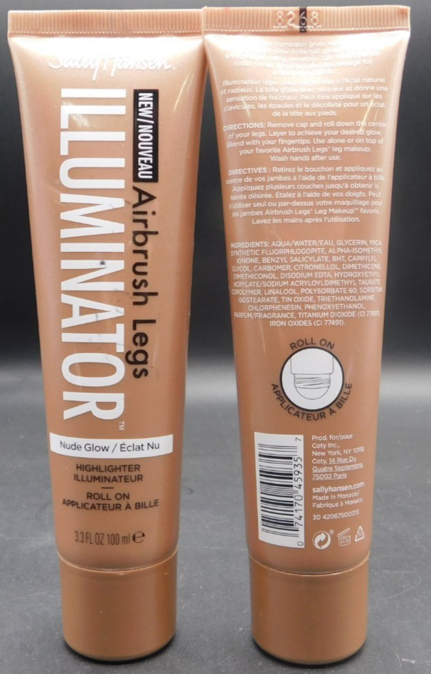 2PK Sally Hansen Airbrush Legs illuminator 3.3oz each NEW & UNUSED