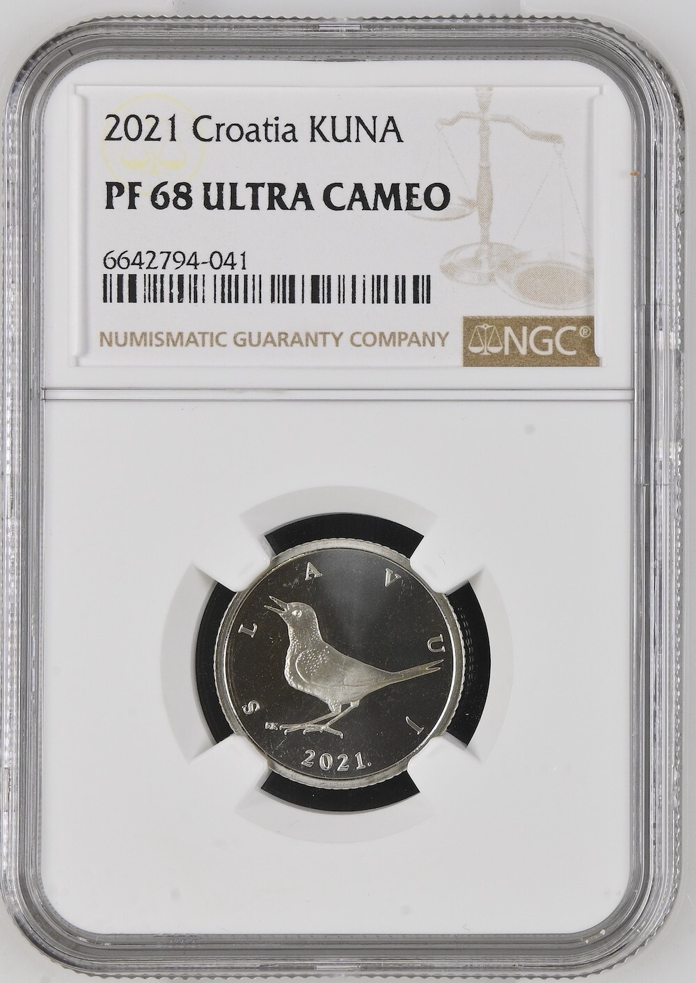 CROATIA coin 1 Kuna 2021 NGC PF 68 Ultra Cameo