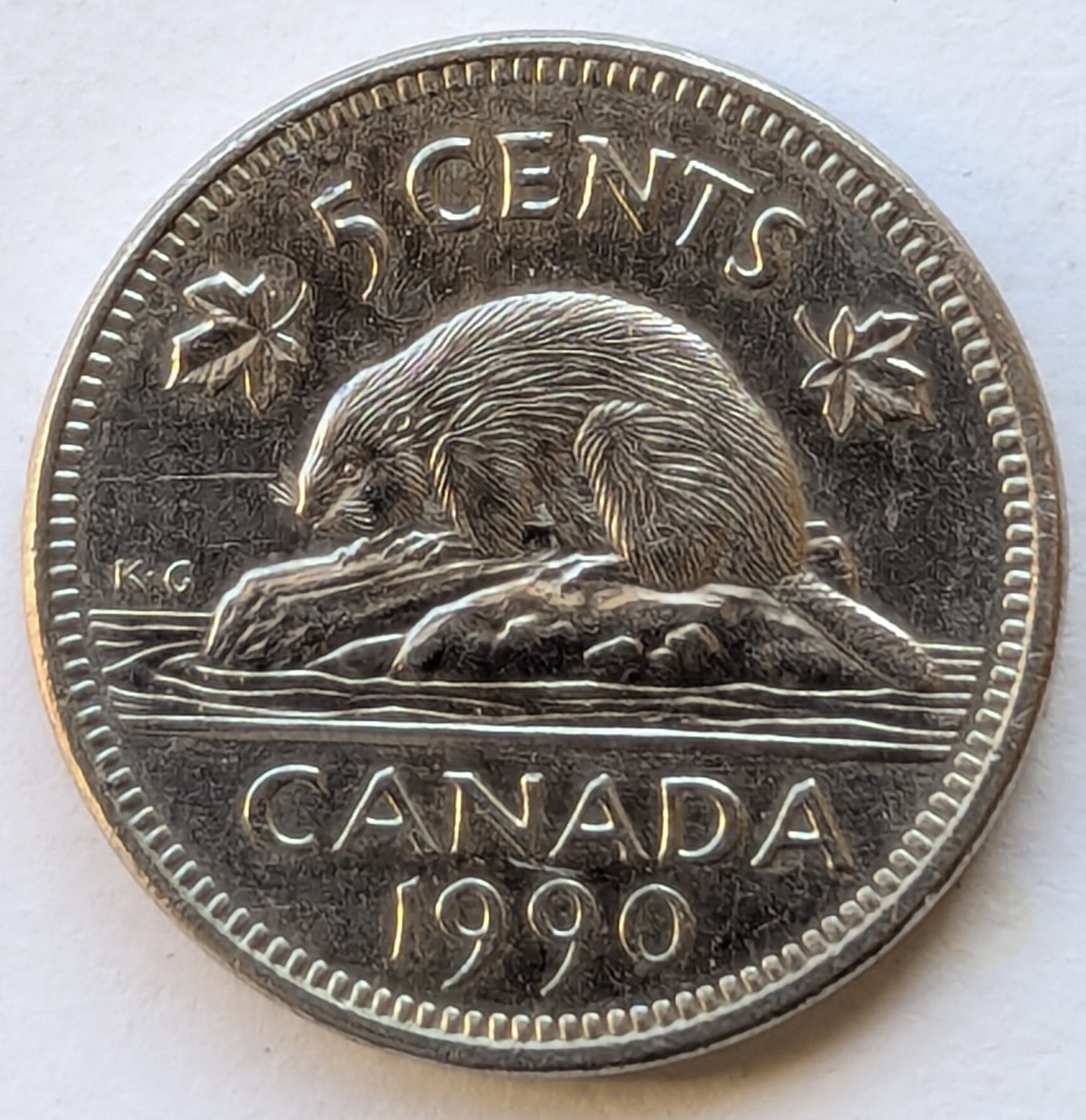 1990 Bare Belly Canada 5 Cents Nickel Queen Elizabeth ll Rare Error Coin 