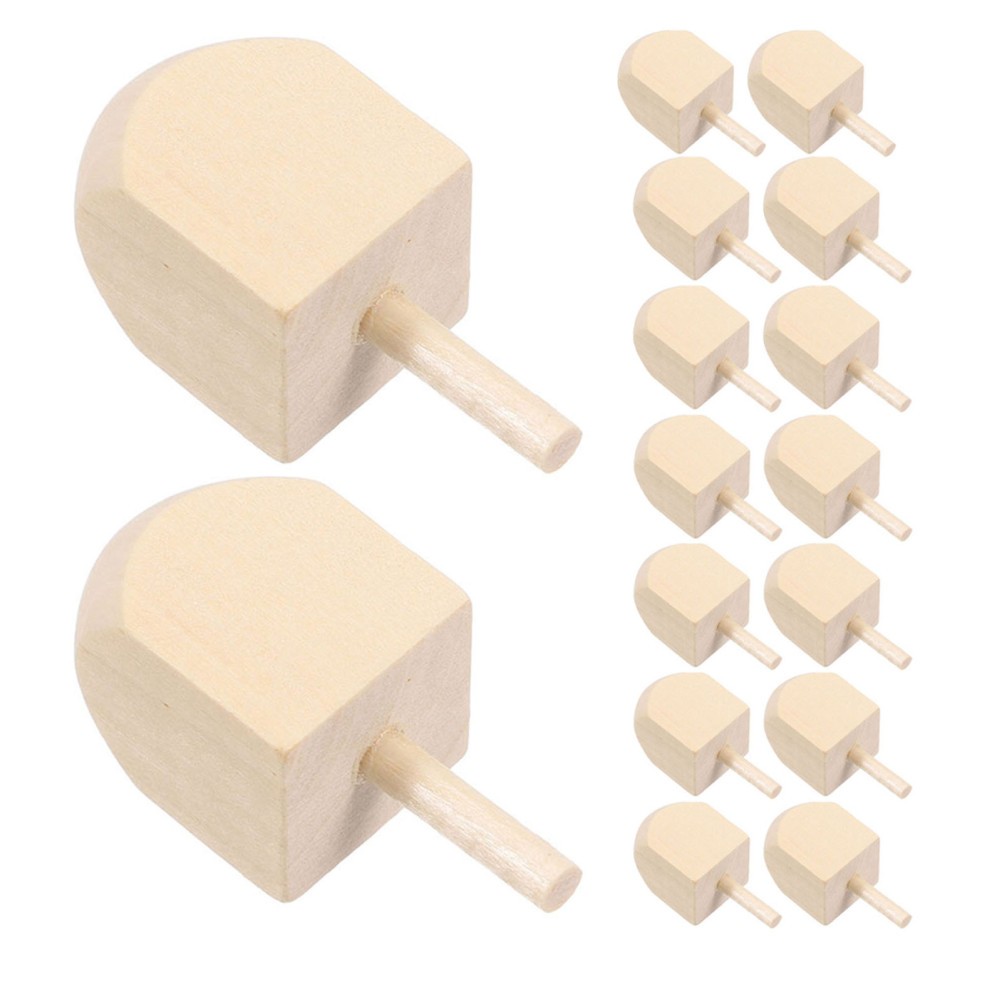 20 Pcs Chanukah Dreidel Wood Colorful Dreidels Handmade Wooden Tops
