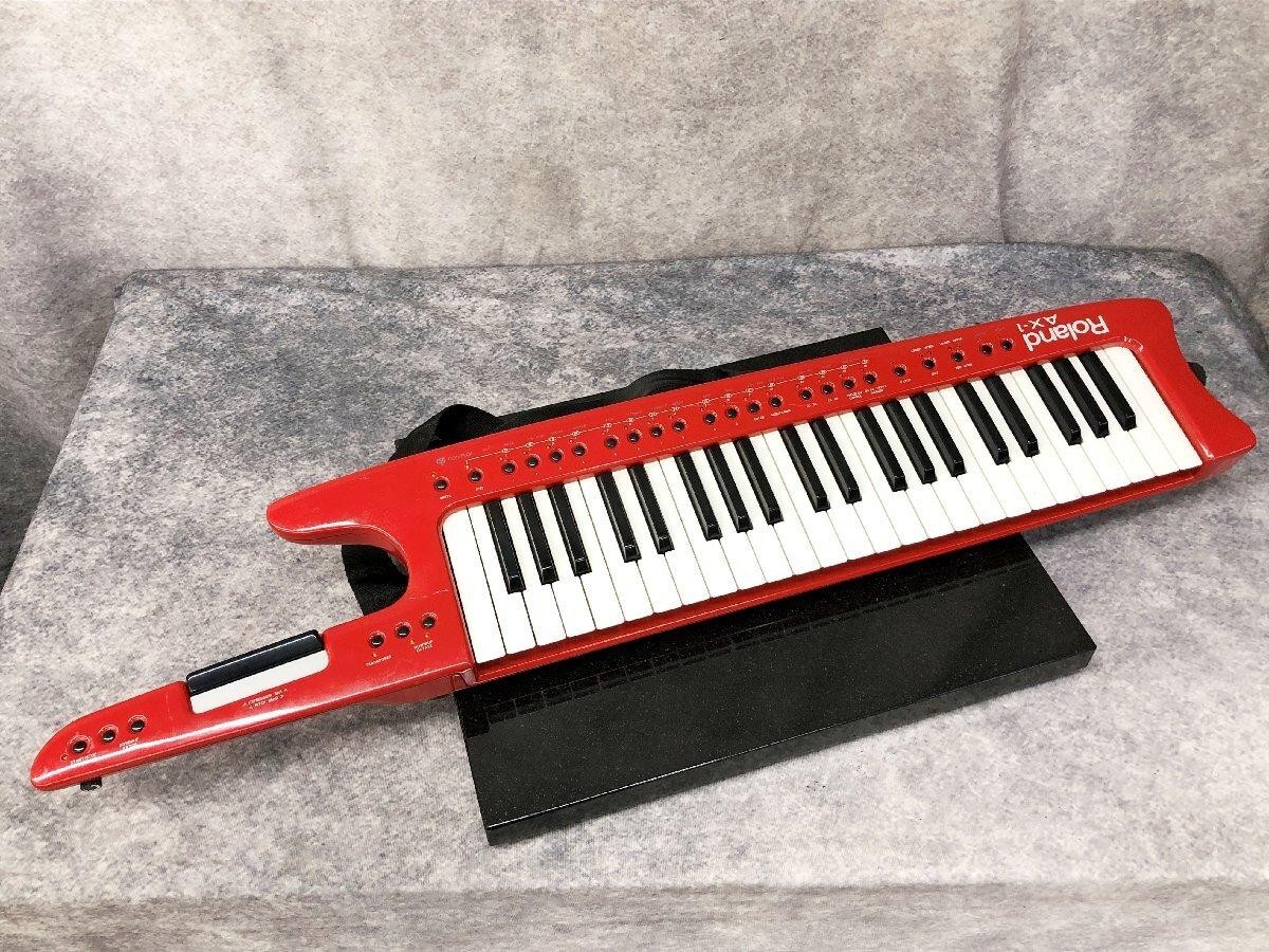 Roland AX-1 Shoulder Keyboard Red Musical Instrument 45Key W/Adapter Tested