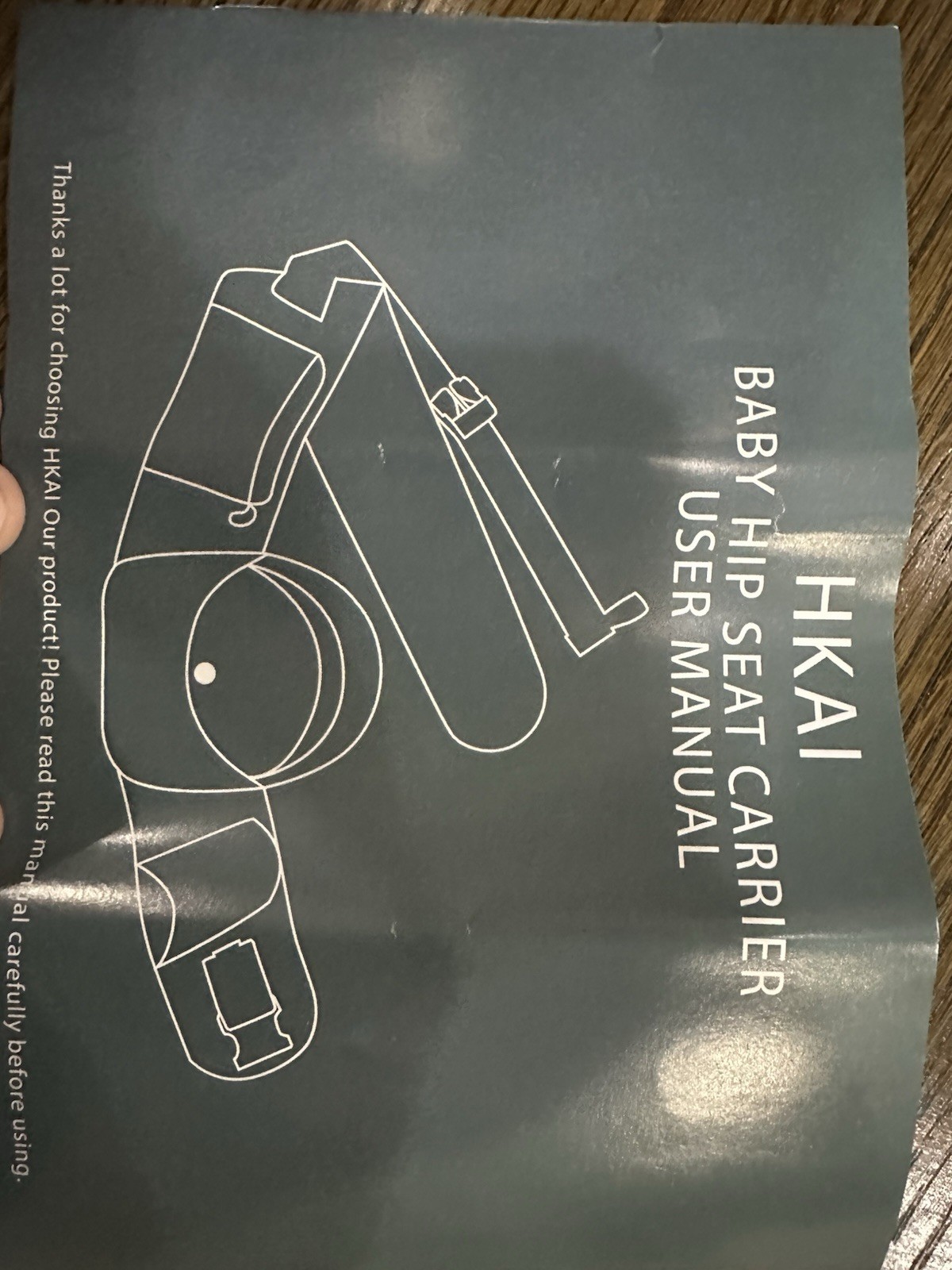 HKAI 5 IN 1 Baby Hip Seat Carrier Gray Buckle Closure Newborn Toddler