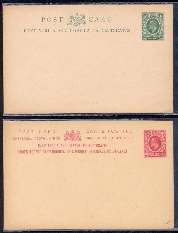 EA & UGANDA PROT ½A, 6c KED MINT PC