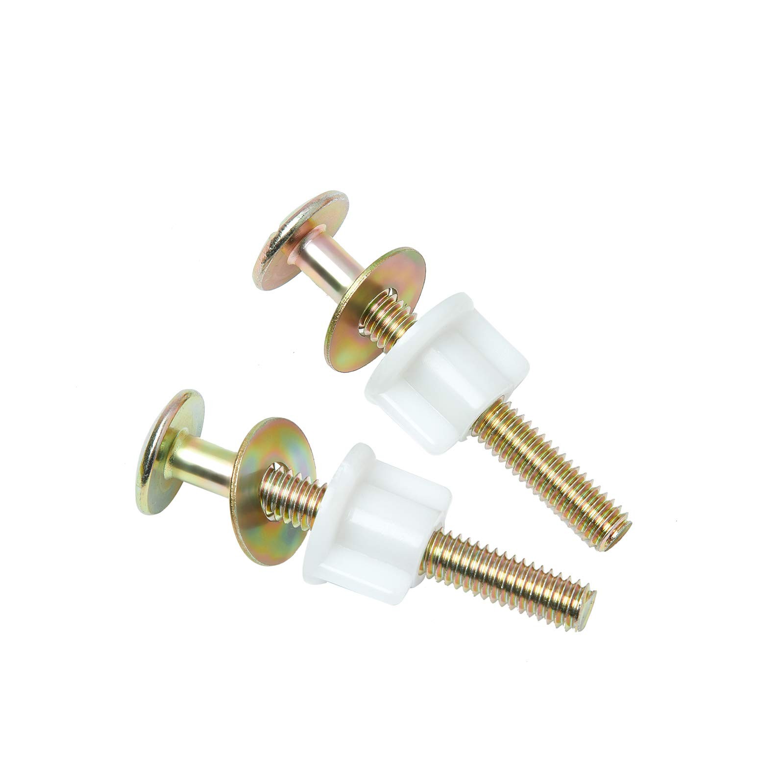 2Pcs Toilet Seat Screws, Steel Hinge Bolts and One Size, Gold 
