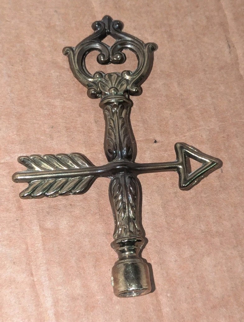Brass Finial for Lamp Arrow 4 1/2" by 3 1/4"