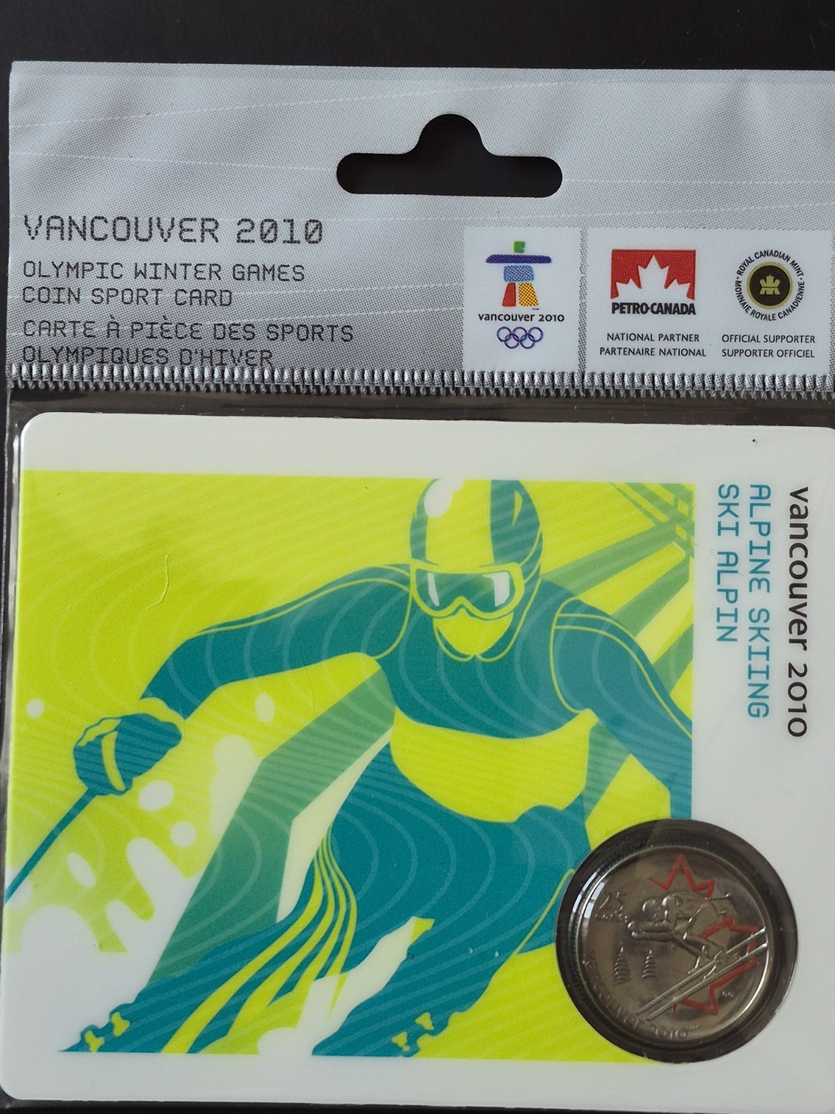 CANADA  25 Cents 2008 Coloured VANCOUVER  2910 Alpine Skiing 