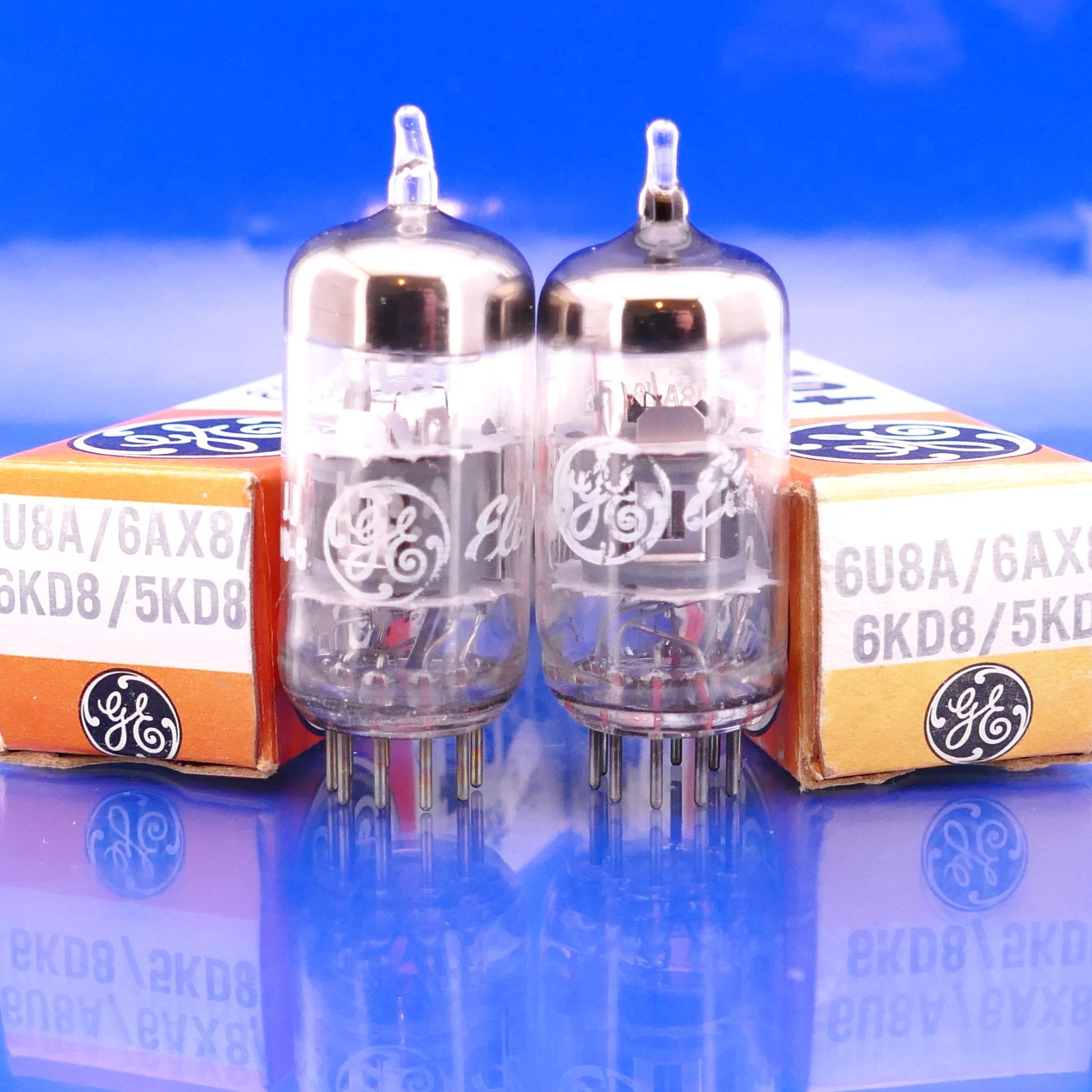 2 GE 6U8A 6AX8 5KD8 6KD8 Tubes Match Construction GM%: 102/121 106/117 AMPLITREX