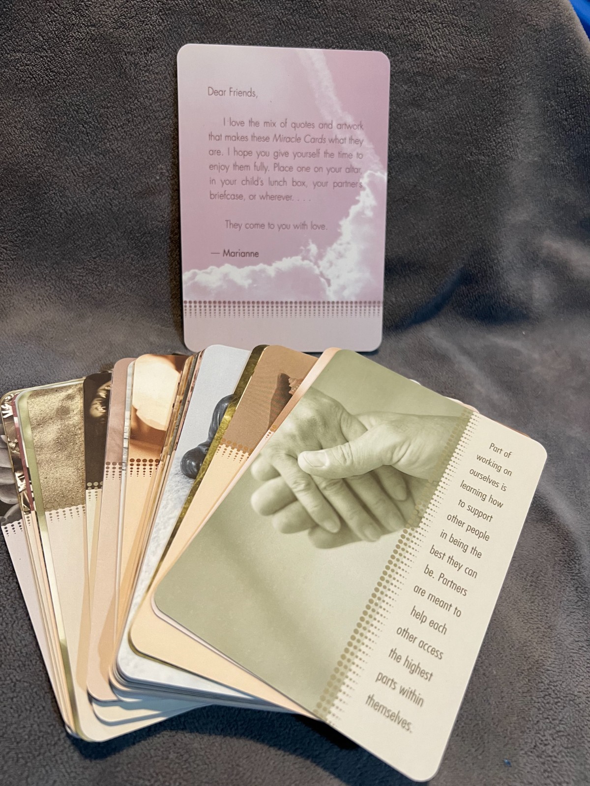 MIRACLE CARDS Marianne Williamson Presidential Candidate 50-CARD DECK Miracles