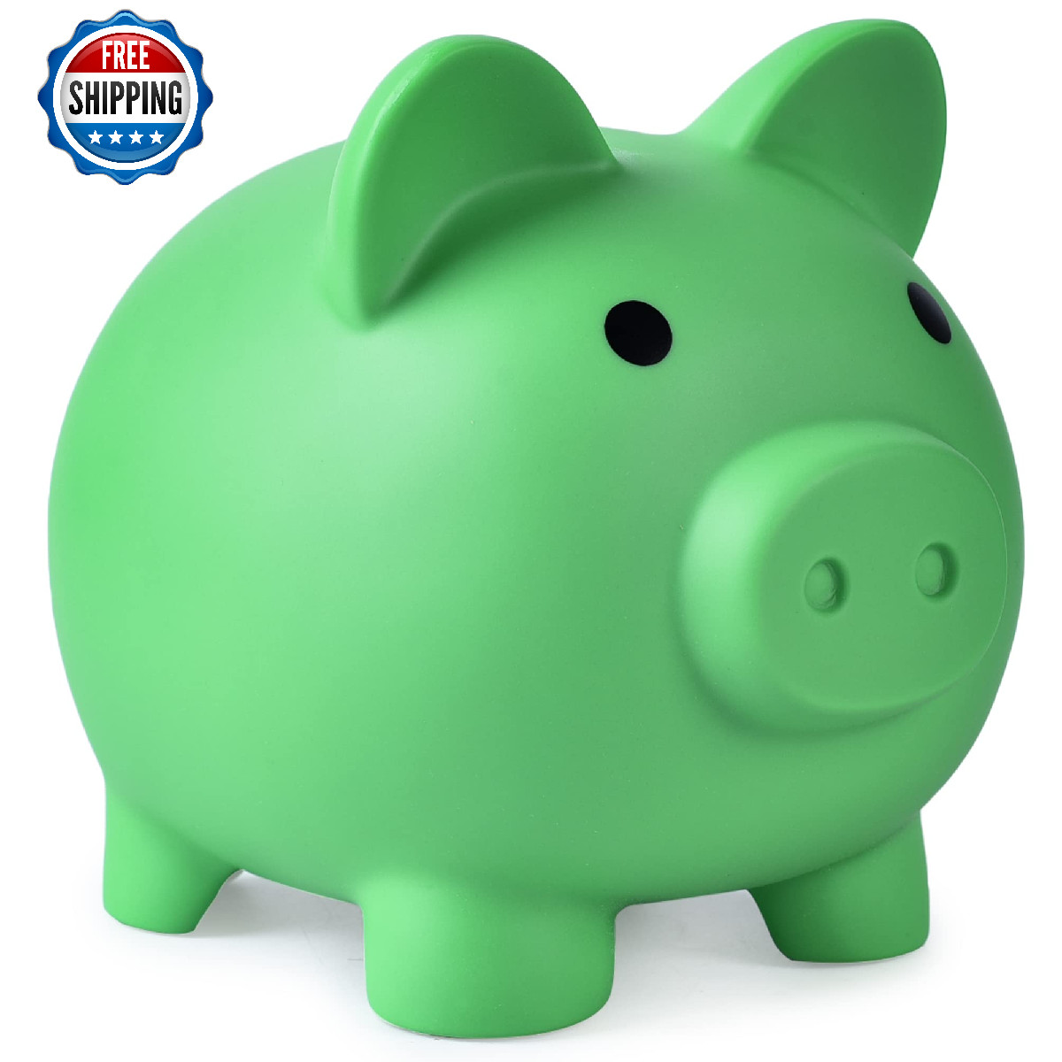 Large Piggy Bank for Kids, Unbreakable Plastic Coin Bank, Girls & Boys