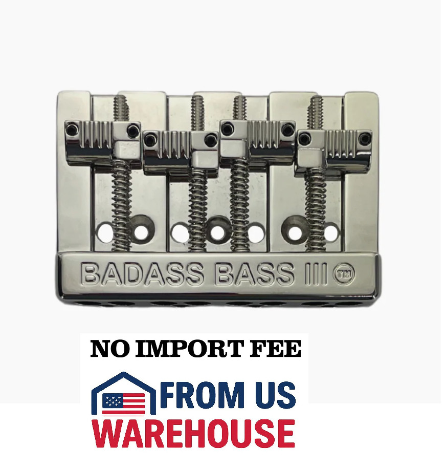 Leo Quan Badass III 4-String Bass Bridge Nickel BB-3343 Fender 3-Screw