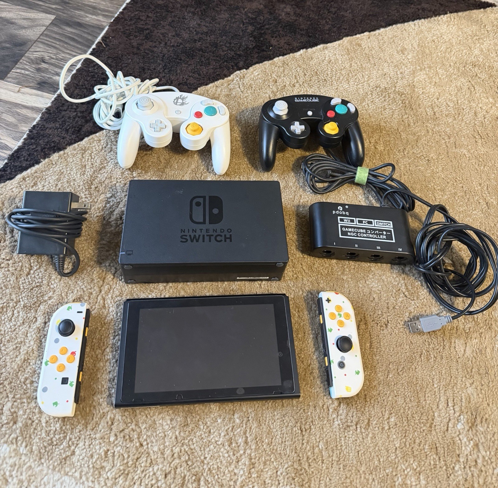 Nintendo Switch Animal Crossing Console Bundle with GameCube Controllers